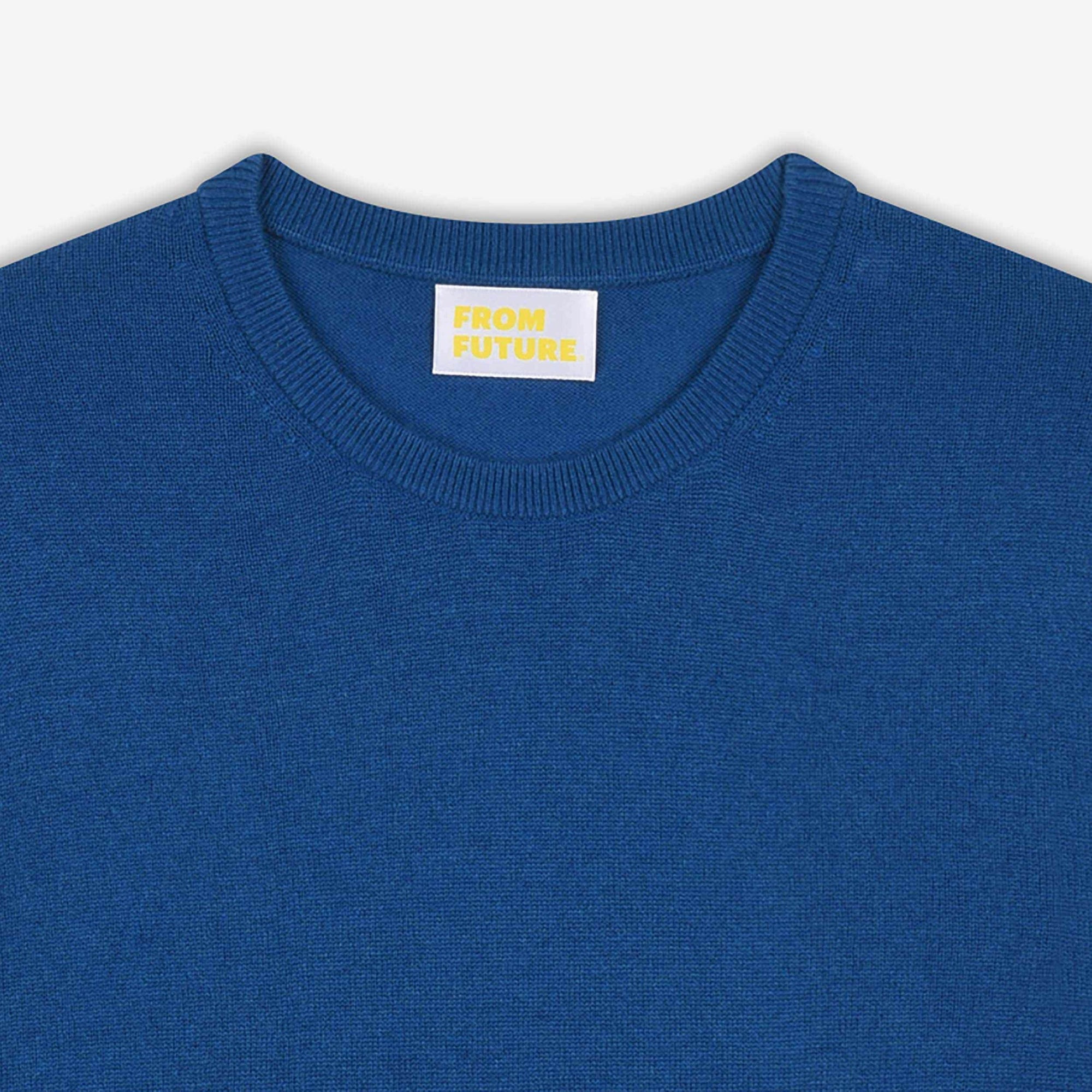 Pull fin à col rond en cachemire - English Blue