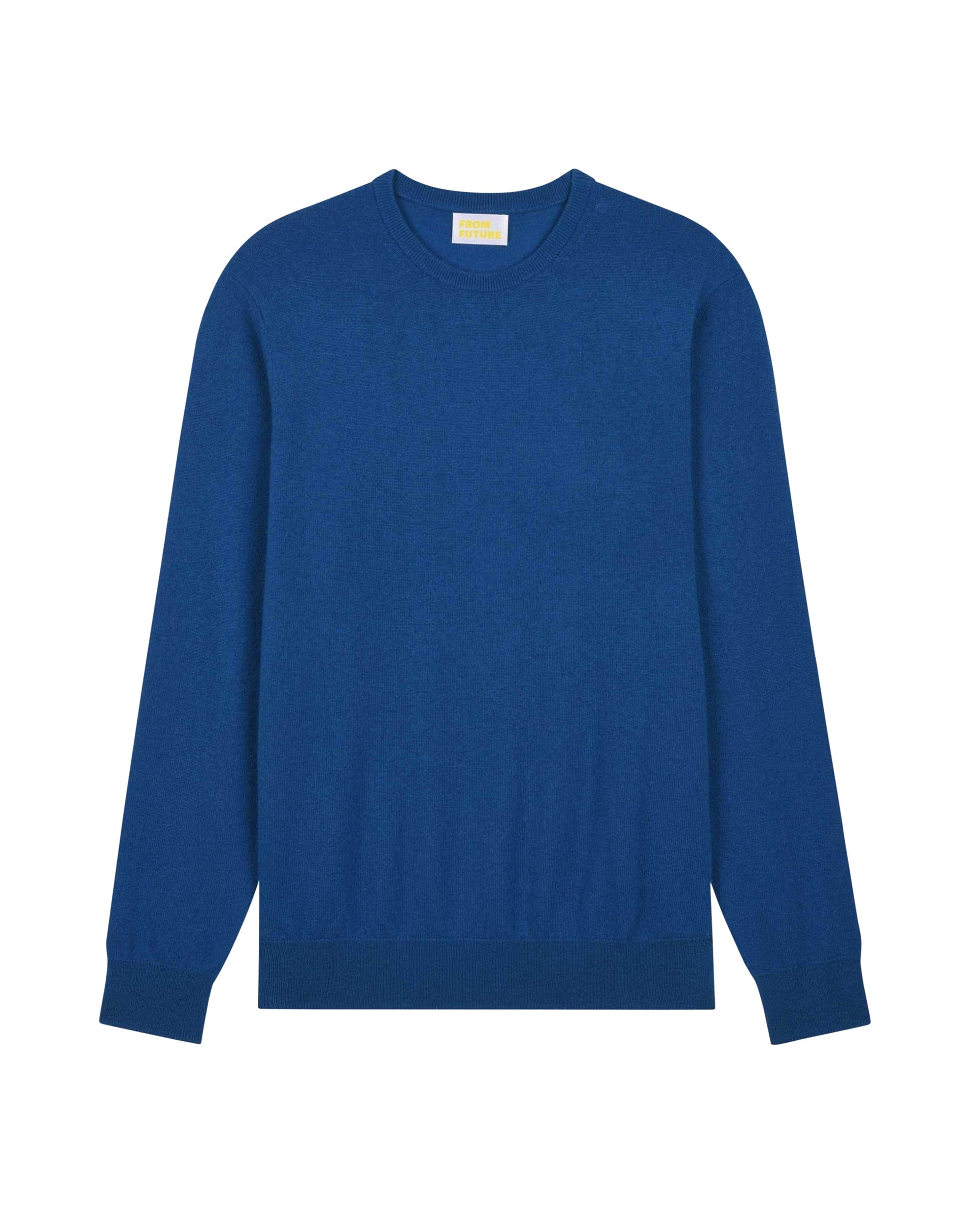 Pull fin à col rond en cachemire - English Blue