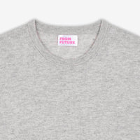Pull fin à col rond en cachemire - Light Heather Gray