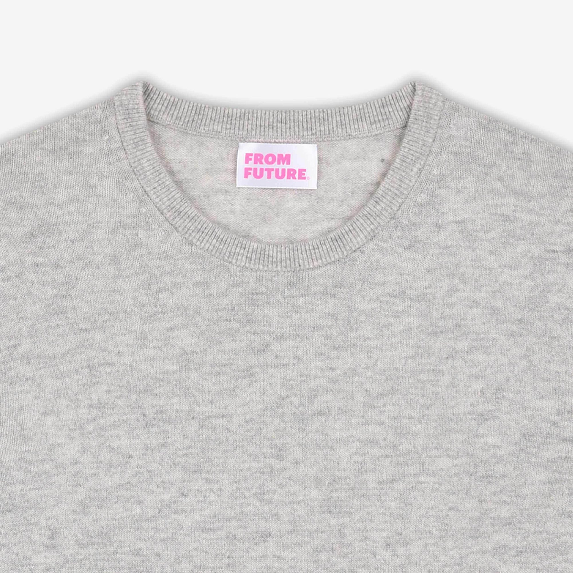 Pull fin à col rond en cachemire - Light Heather Gray