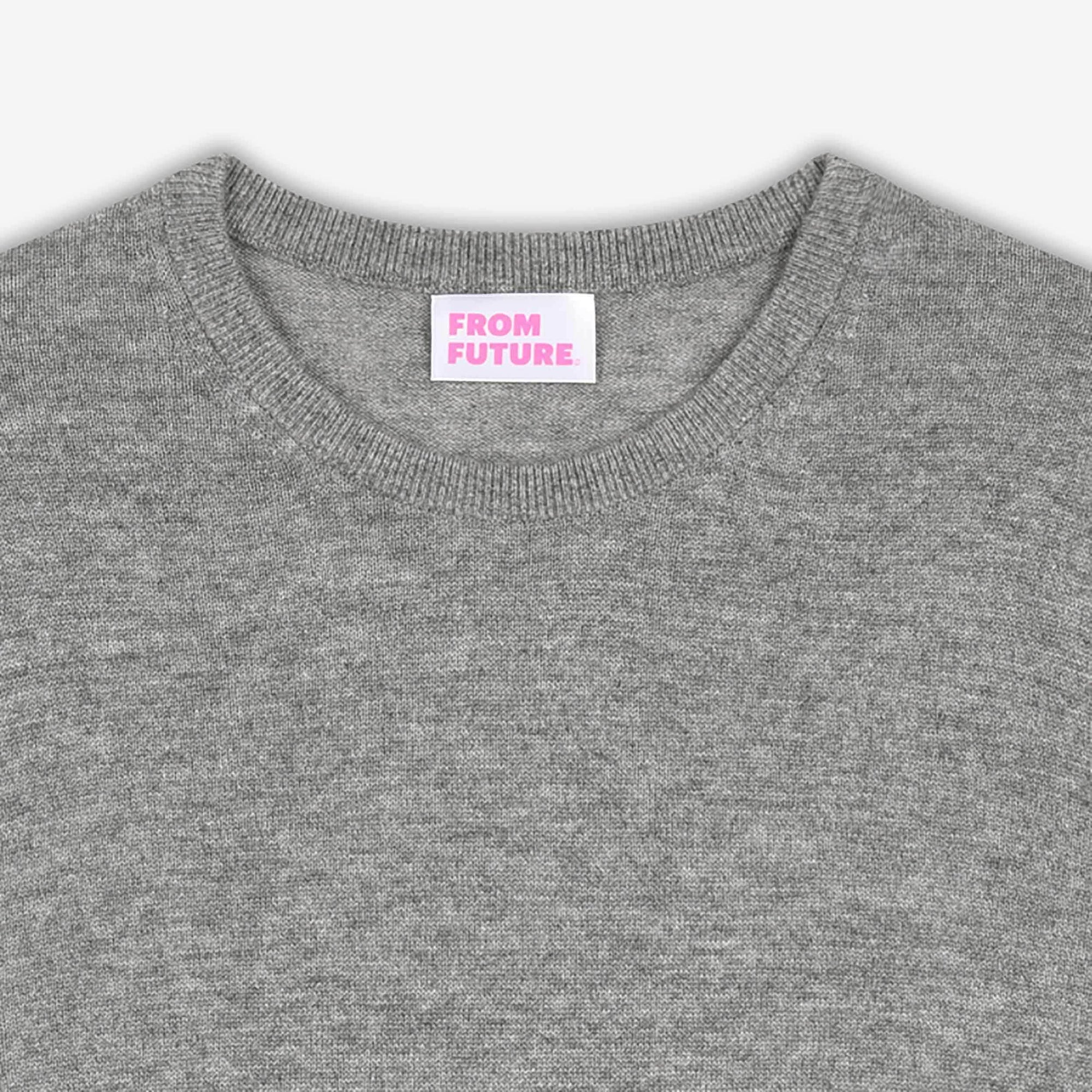 Pull fin à col rond en cachemire - Dark Heather Gray