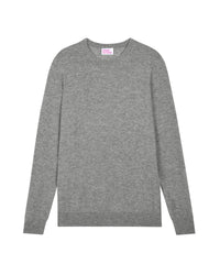 Pull fin à col rond en cachemire - Dark Heather Gray