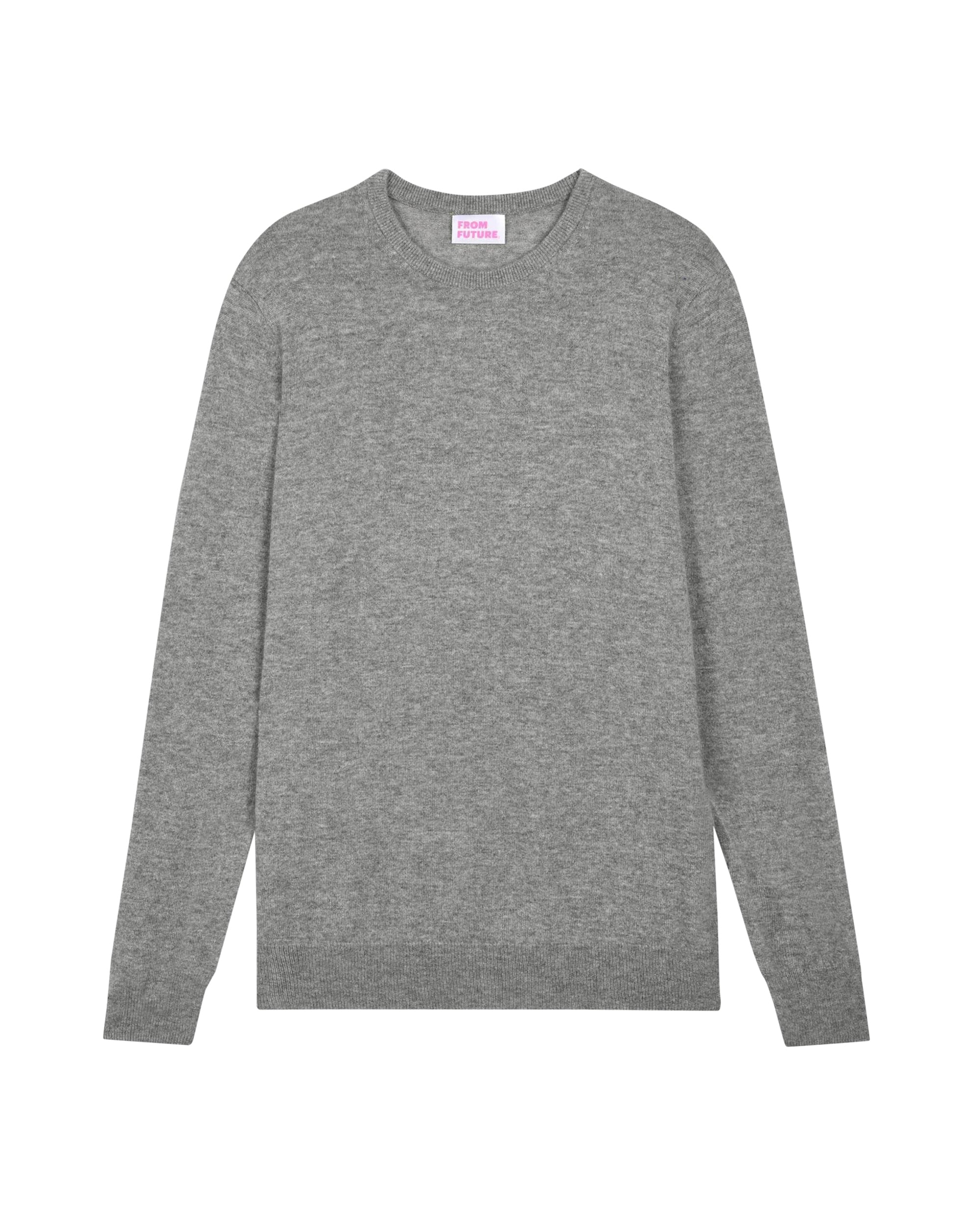 Pull fin à col rond en cachemire - Dark Heather Gray