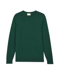 Pull fin à col rond en cachemire - English Green