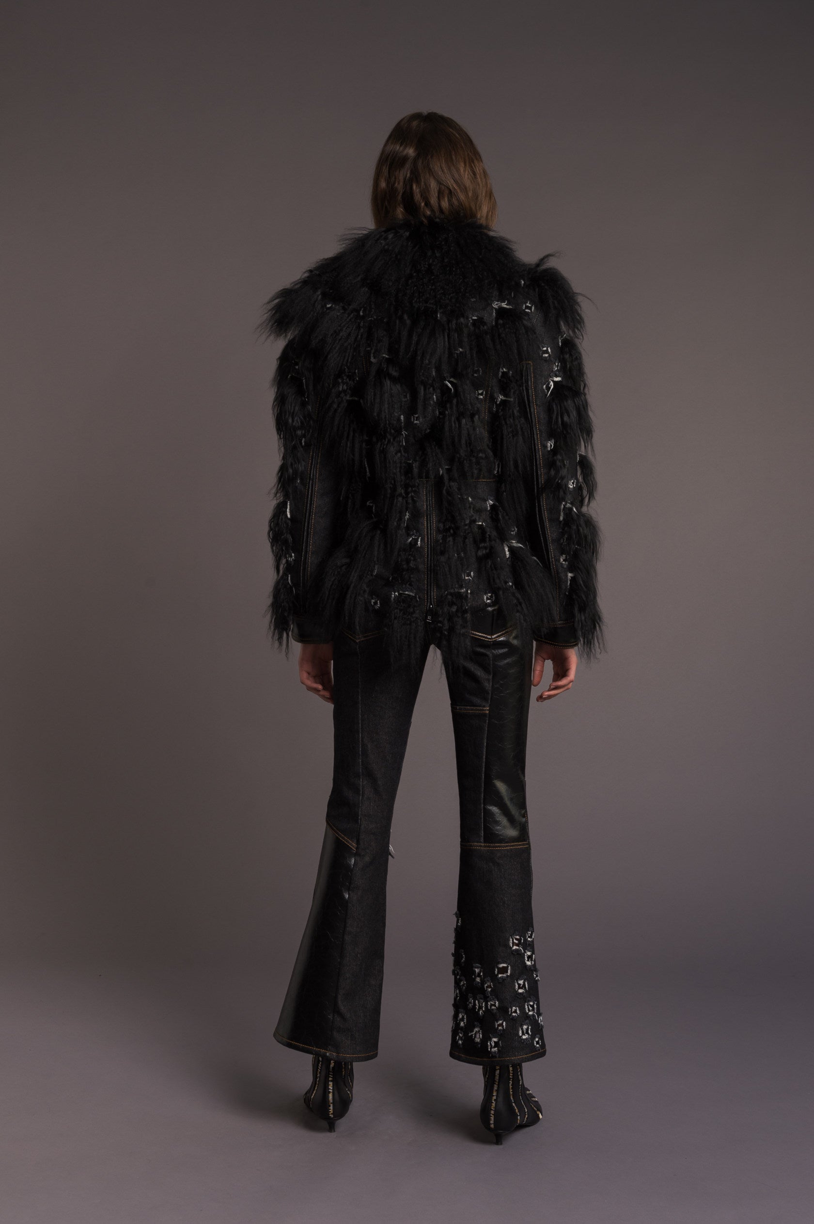 Veste en fourrure - Noir