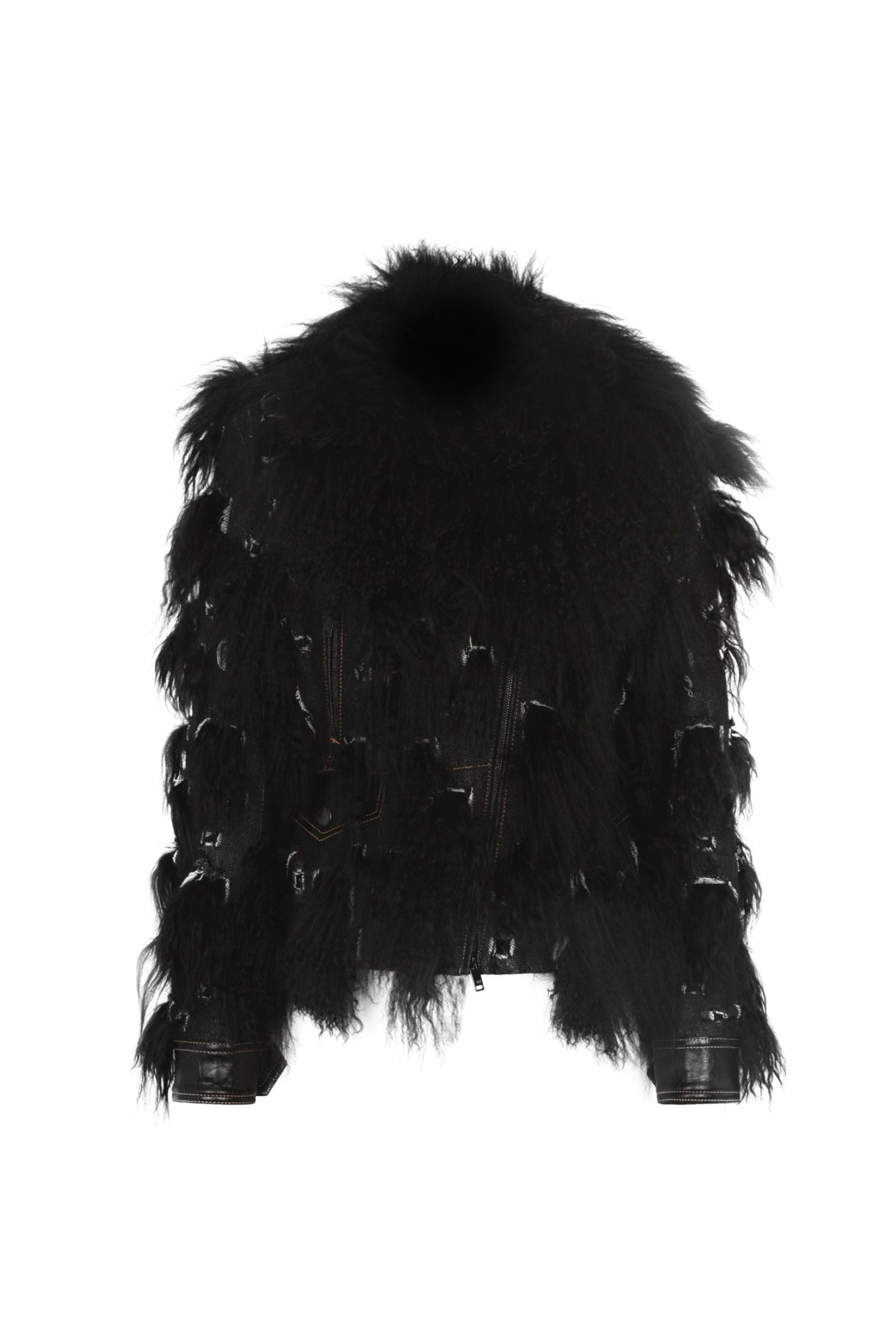 Veste en fourrure - Noir