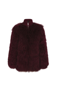 Manteau en fourrure - Rouge