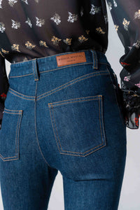 Jean flare taille haute - Baby Blue