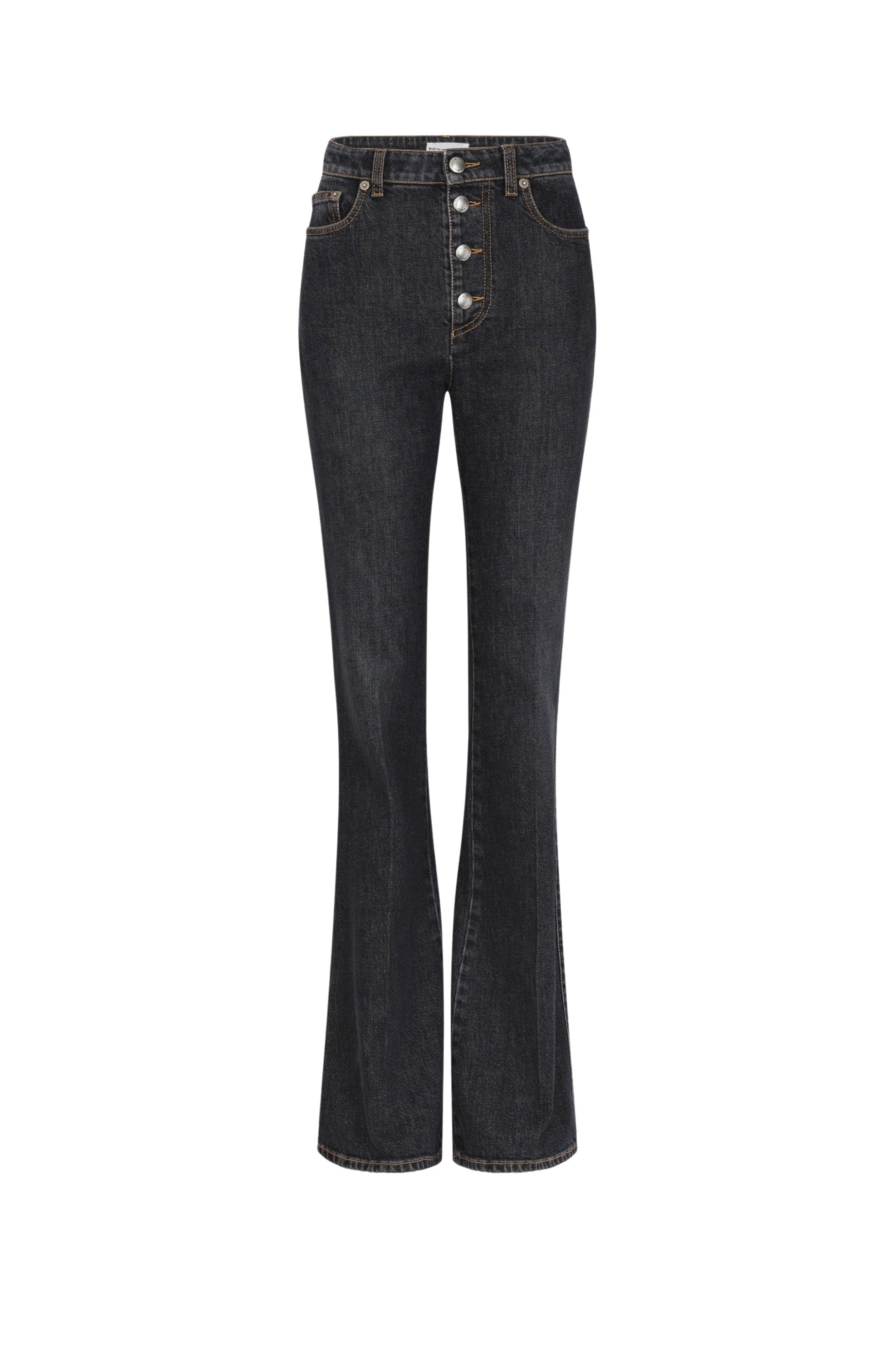 Jean flare taille haute - Noir