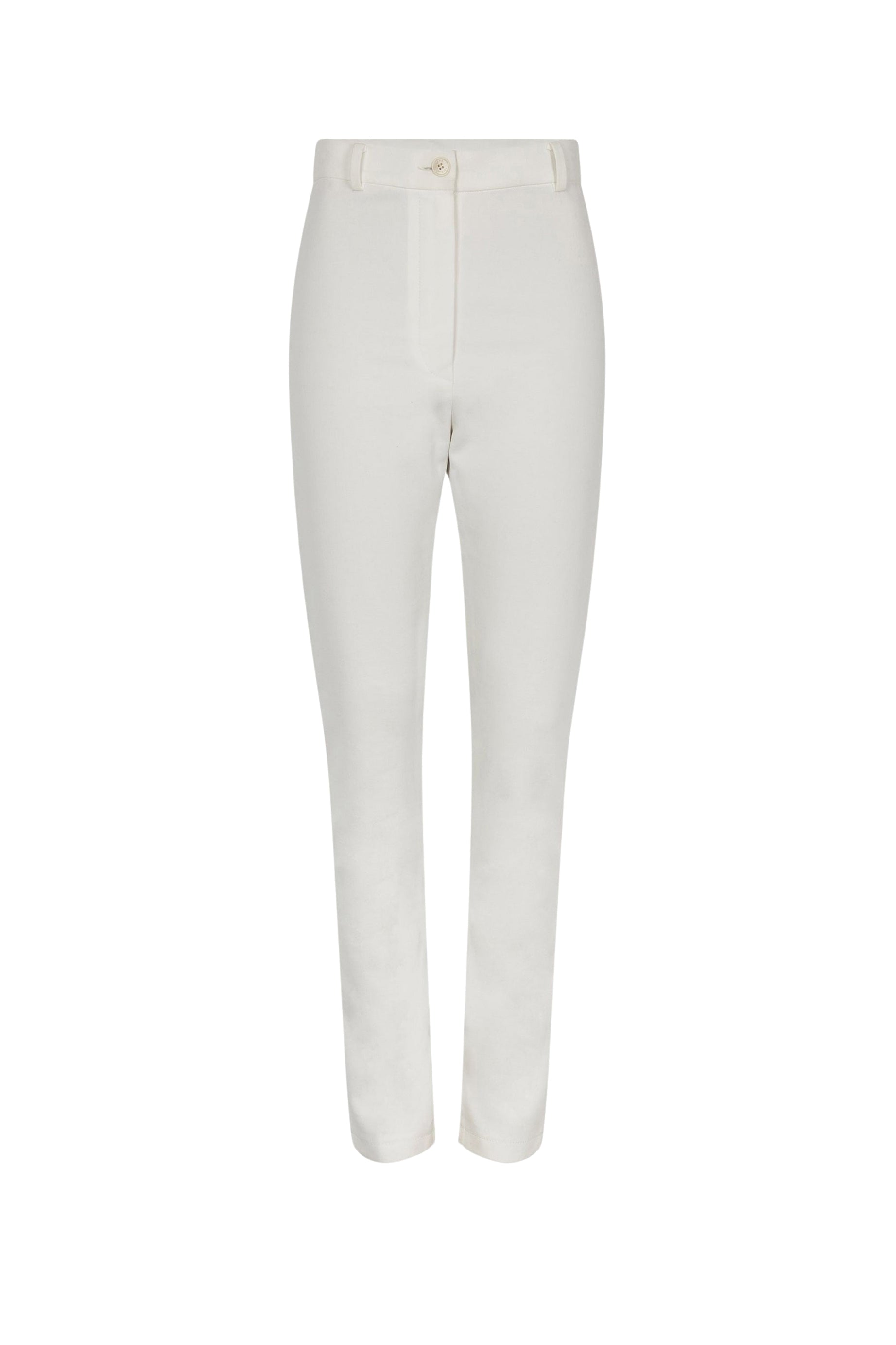 Pantalon slim taille haute - Blanc
