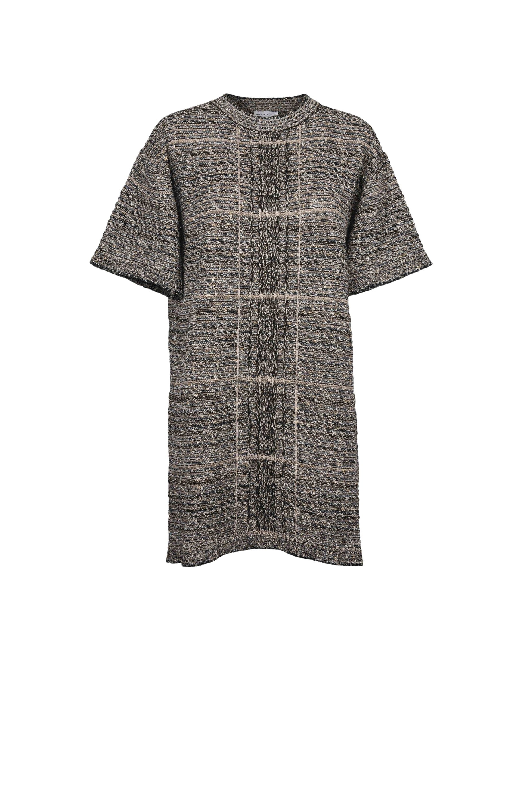 Pull coll rond à manches courtes - Beige