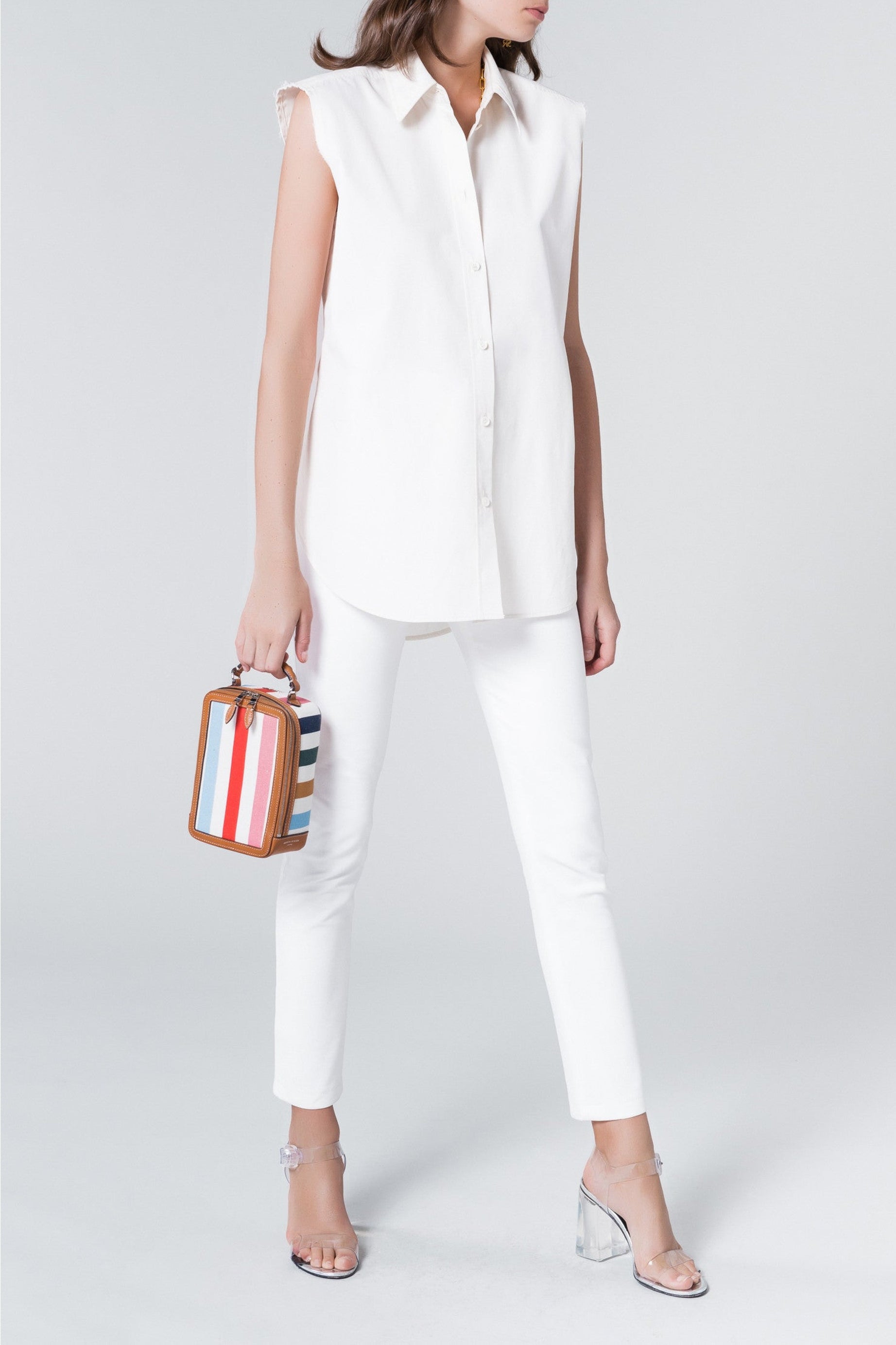 Chemise à manches courtes - Blanc