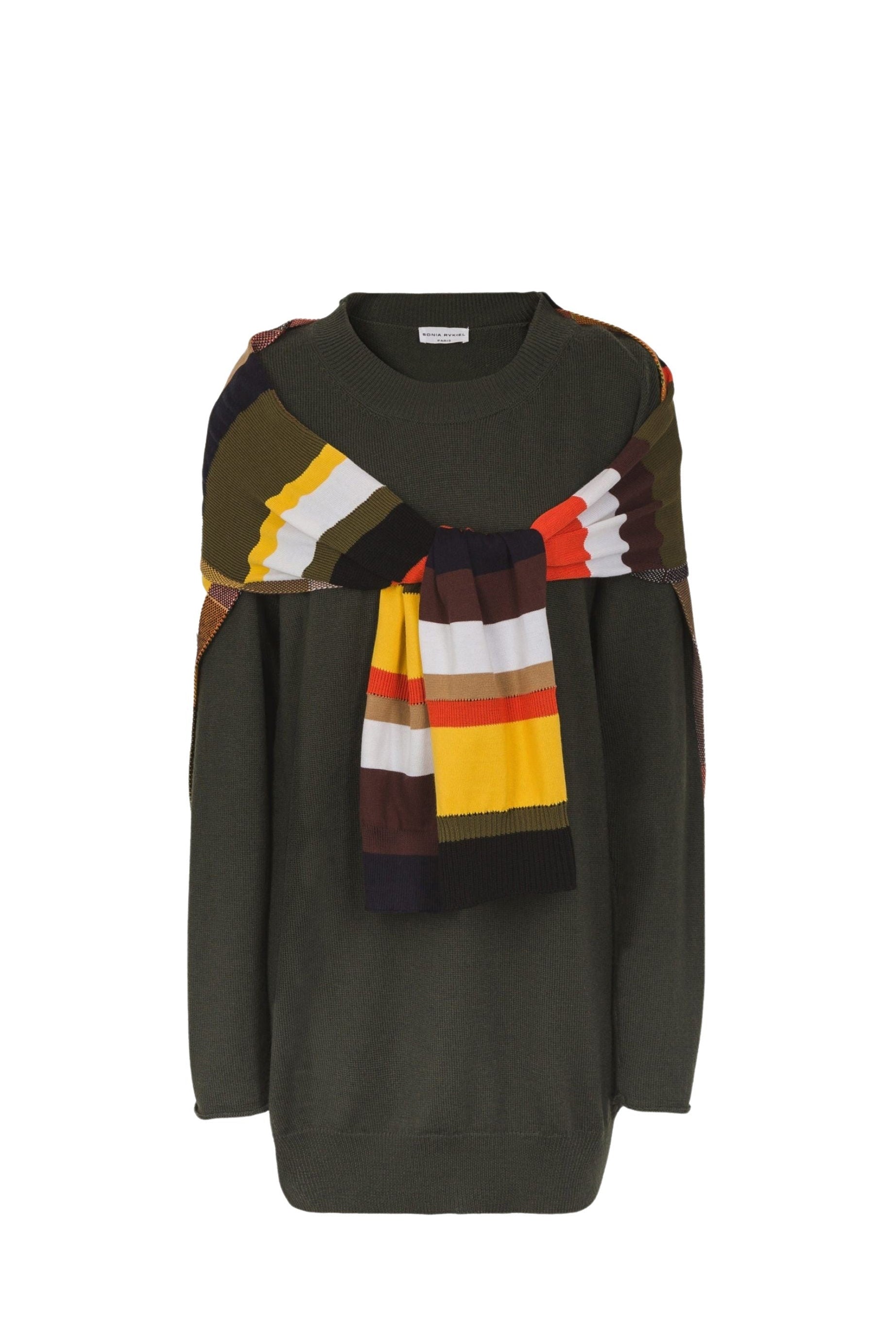 Pull manches longues en laine - Vert