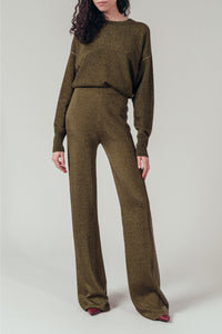 Pantalon en laine - Or & Argent