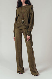 Pantalon en laine - Or & Argent