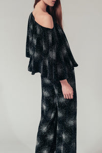 Top fluide asymétrique - Noir