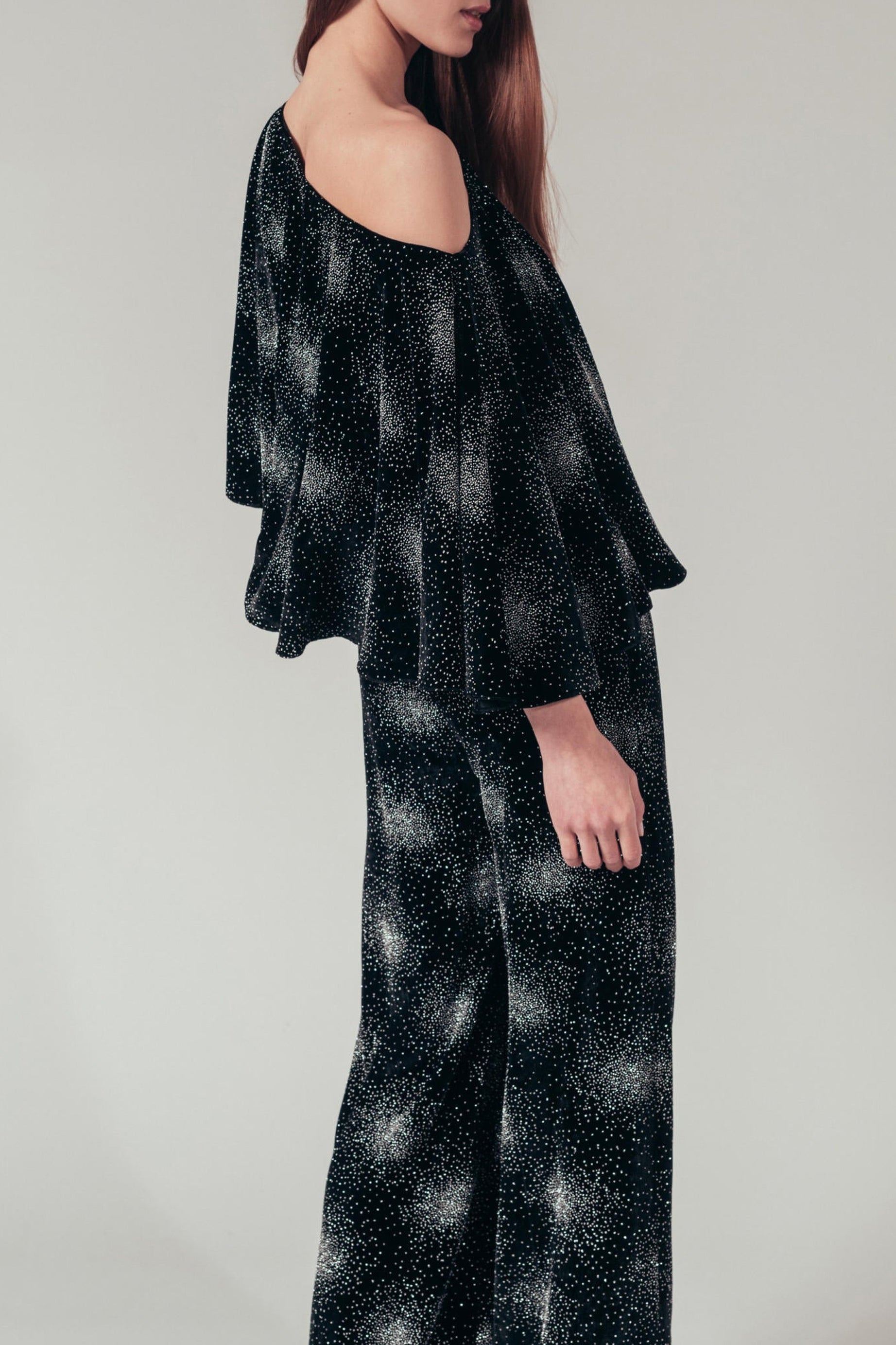 Top fluide asymétrique - Noir