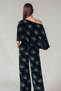 Top fluide asymétrique - Noir