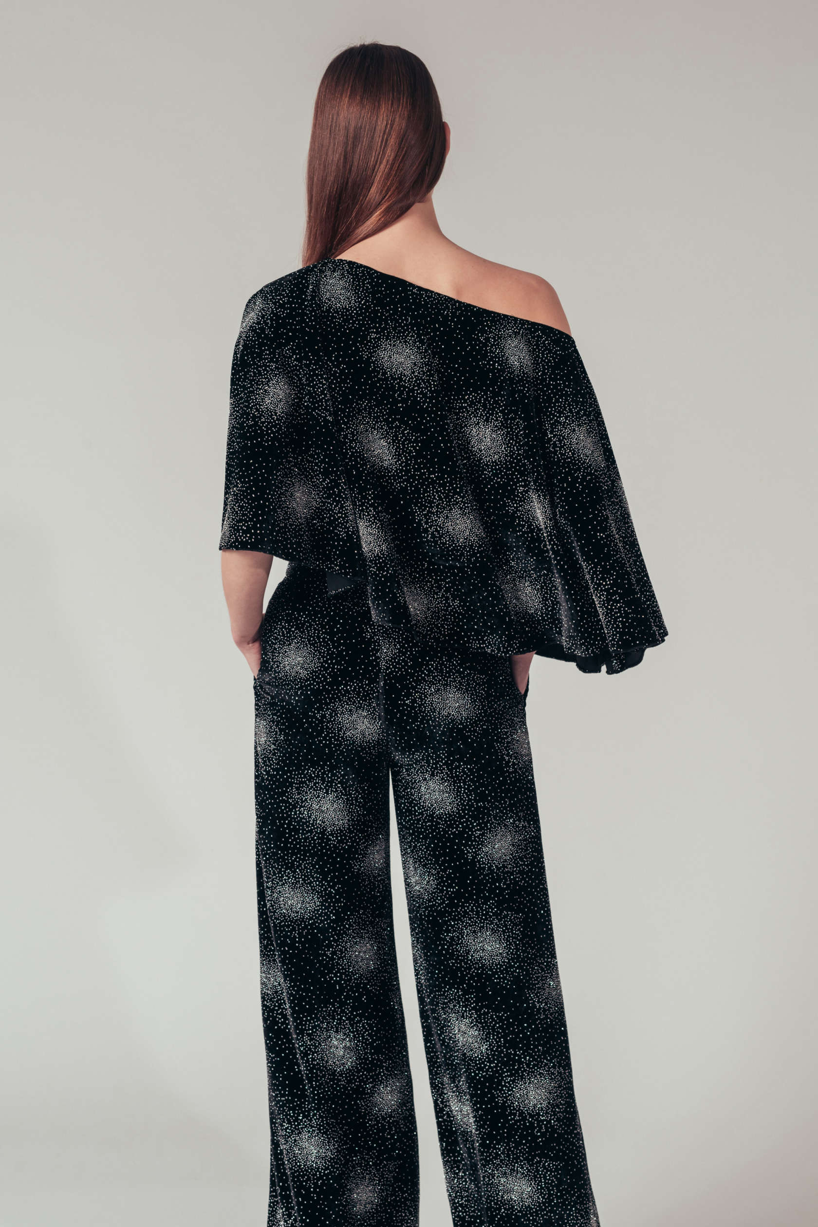 Top fluide asymétrique - Noir
