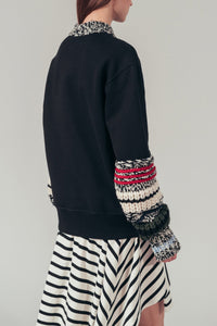 Sweat-shirt épaisses en laine - Noir