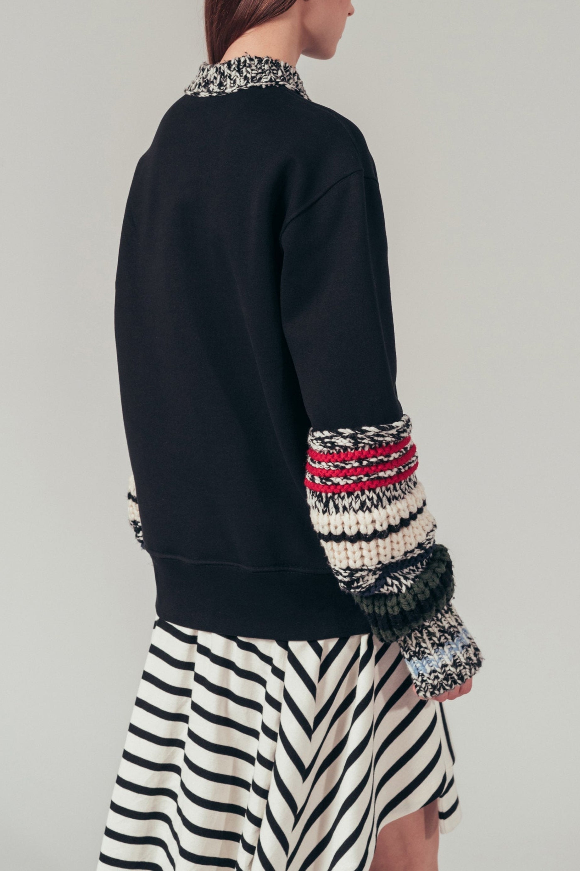 Sweat-shirt épaisses en laine - Noir