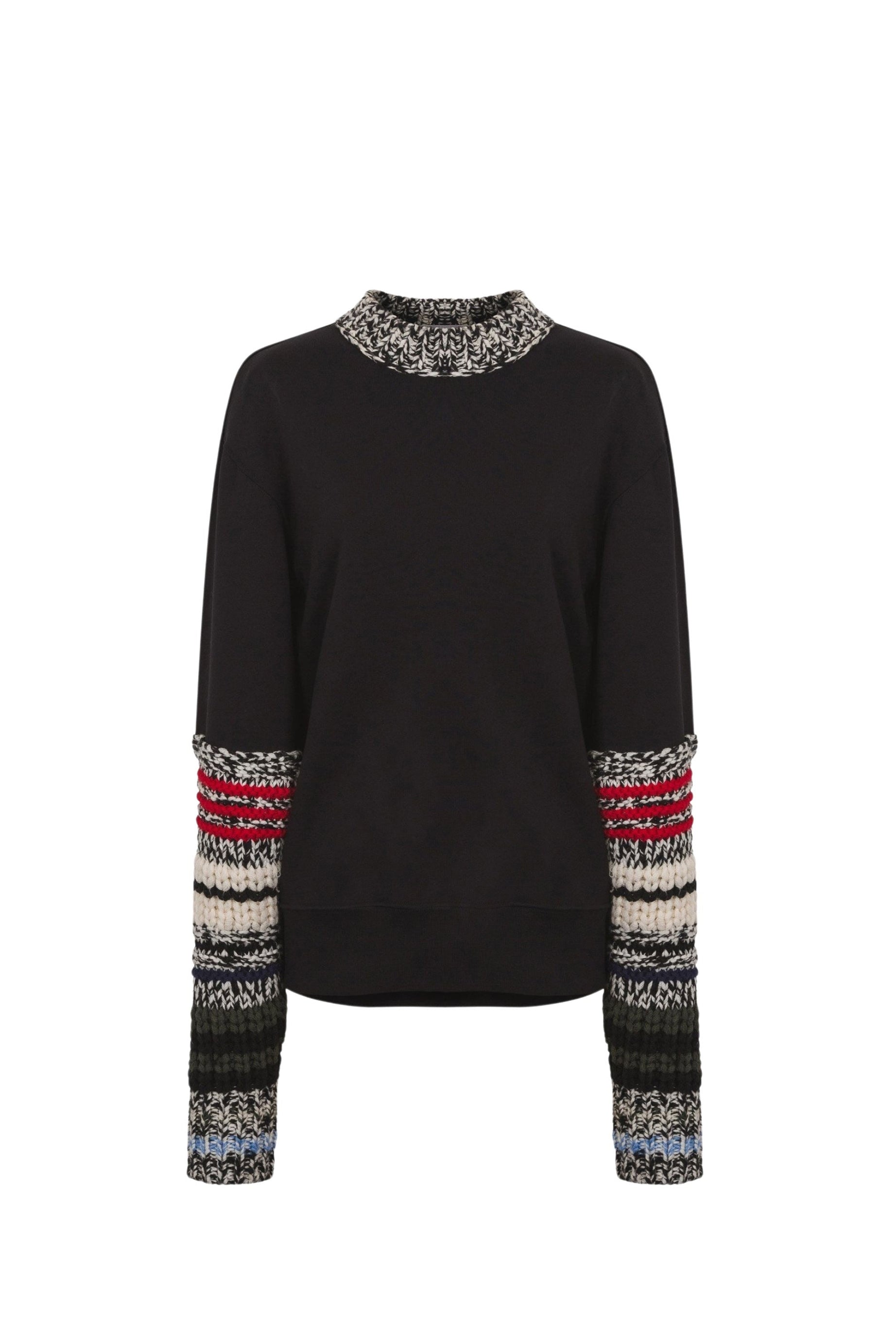 Sweat-shirt épaisses en laine - Noir