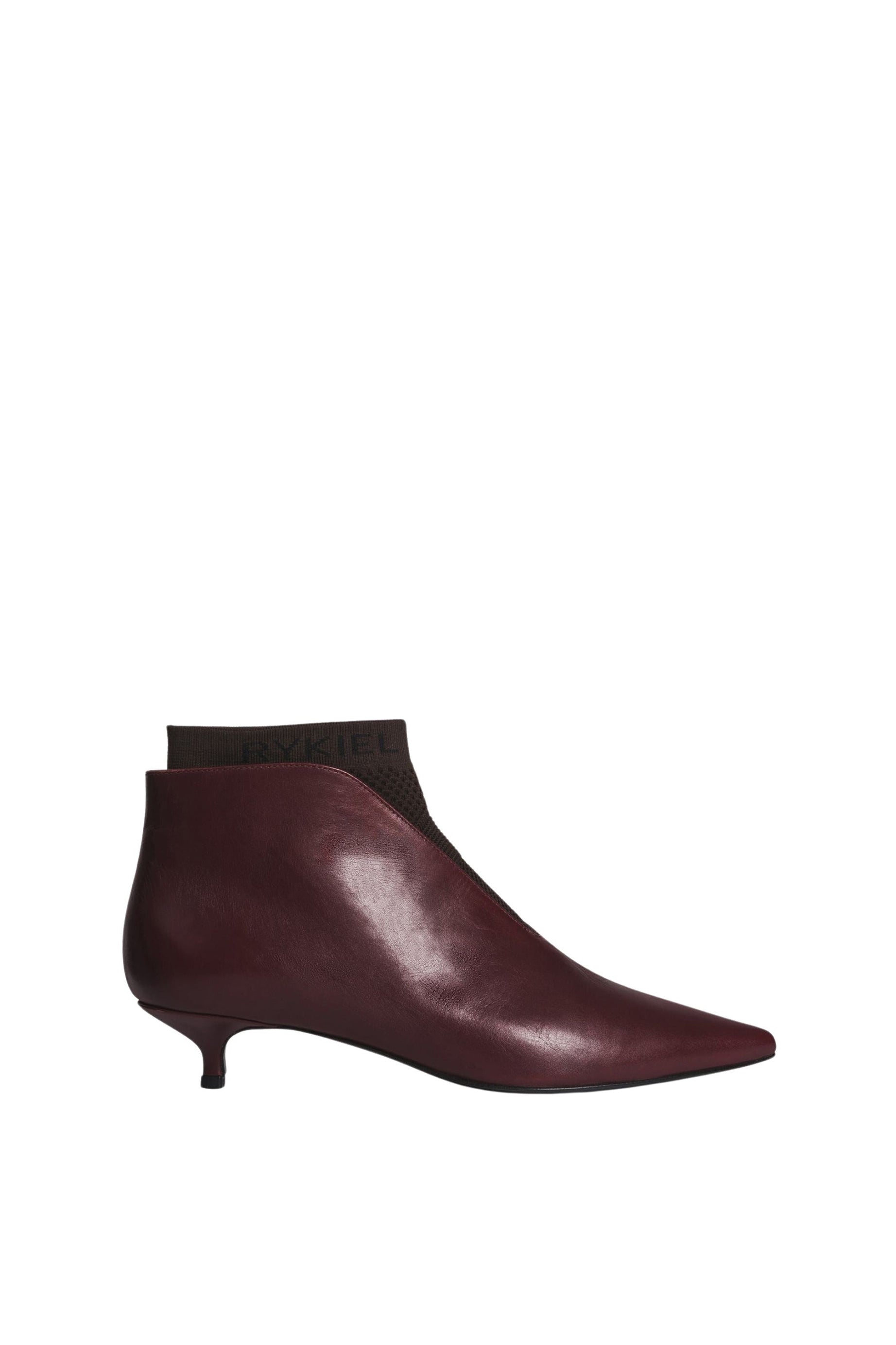 Bottines basses en cuir - Bordeaux