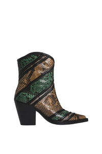 Bottines de cowboy en cuir - Multicolor