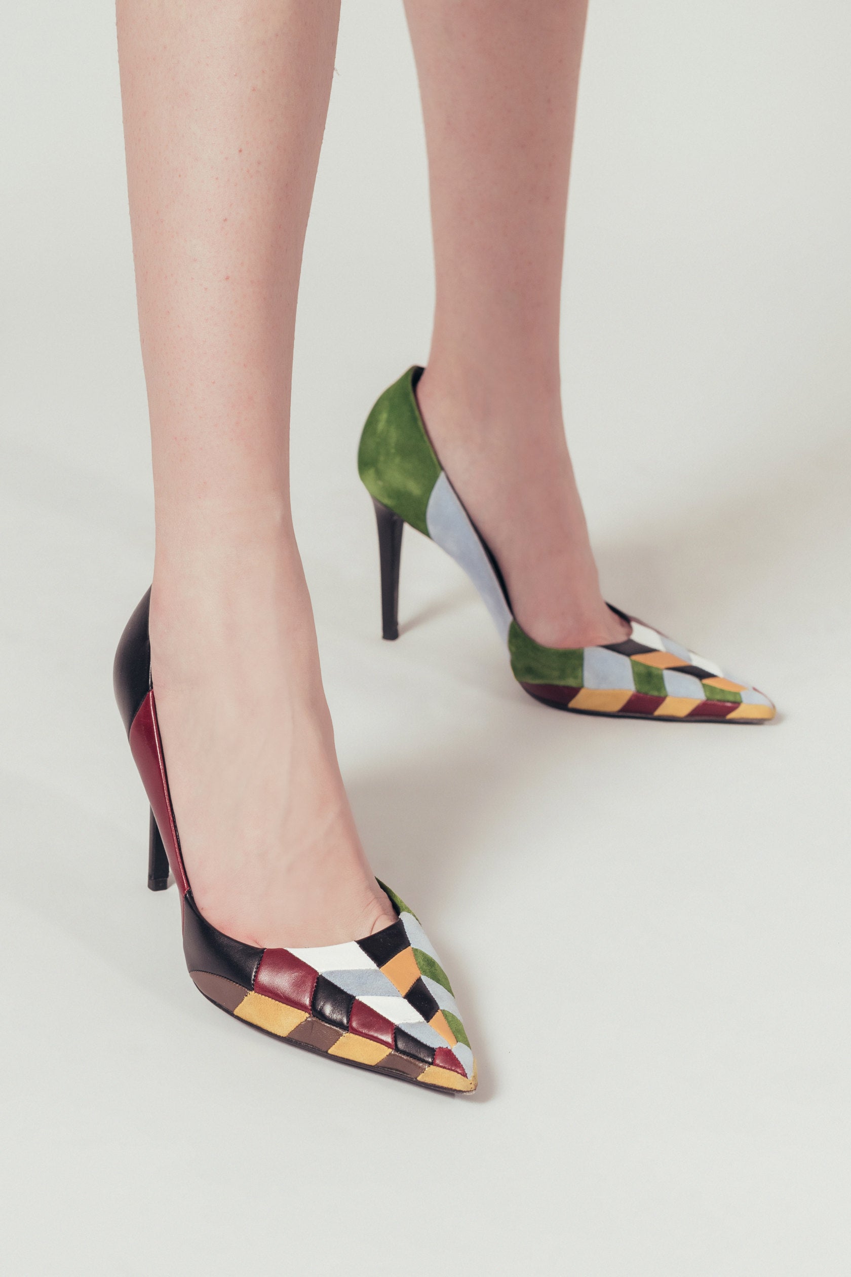Escarpins en cuir - Multicolor