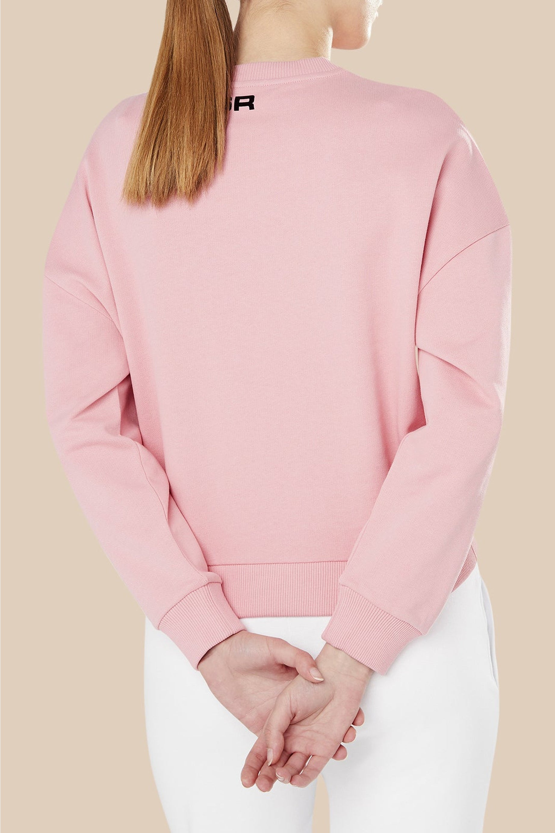 Sweat-shirt à motif bouche rouge - Rose