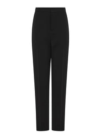 Pantalon court à pince en laine - Black