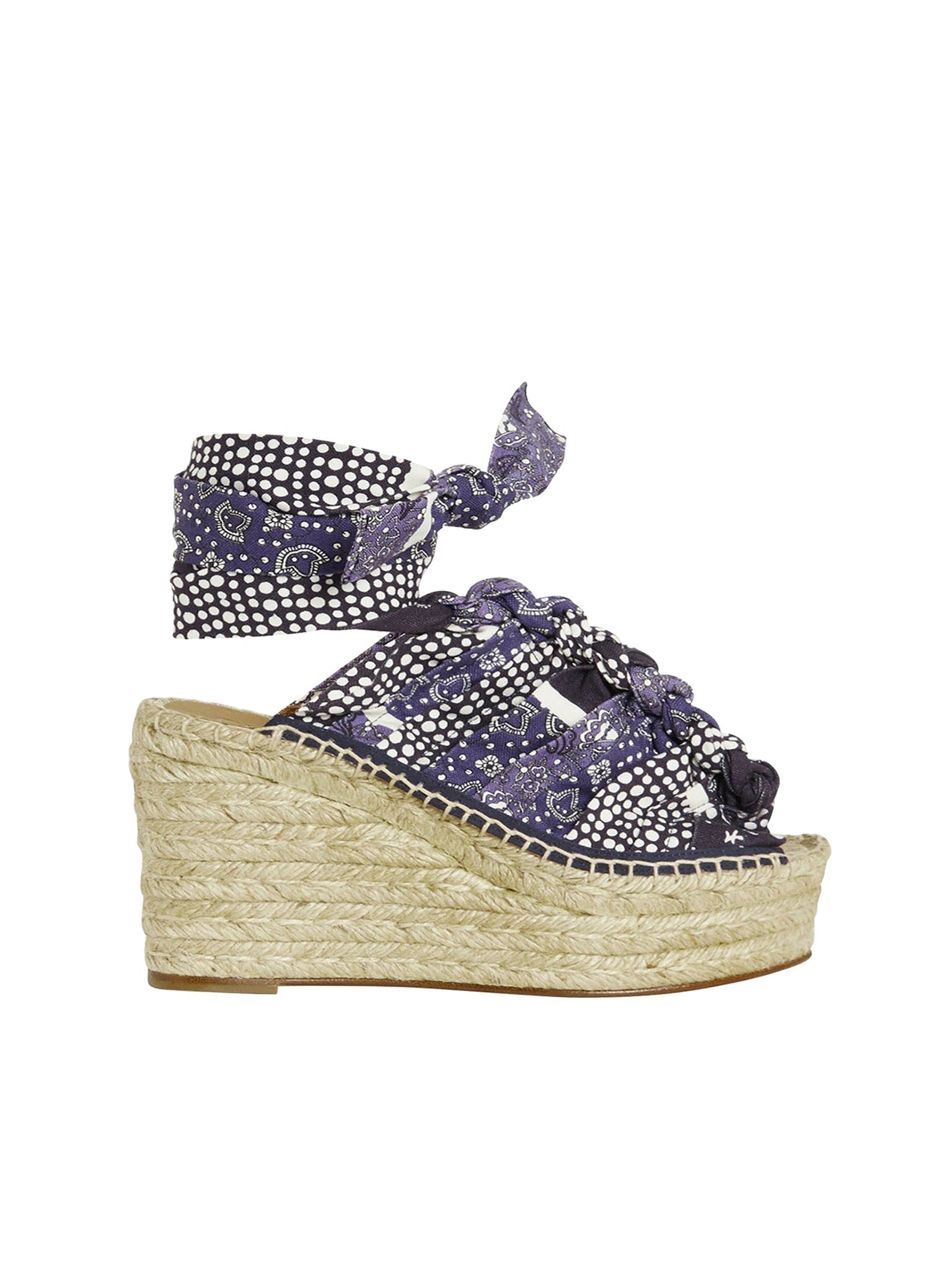 Espadrilles Julia compensées en cuir - Light Green