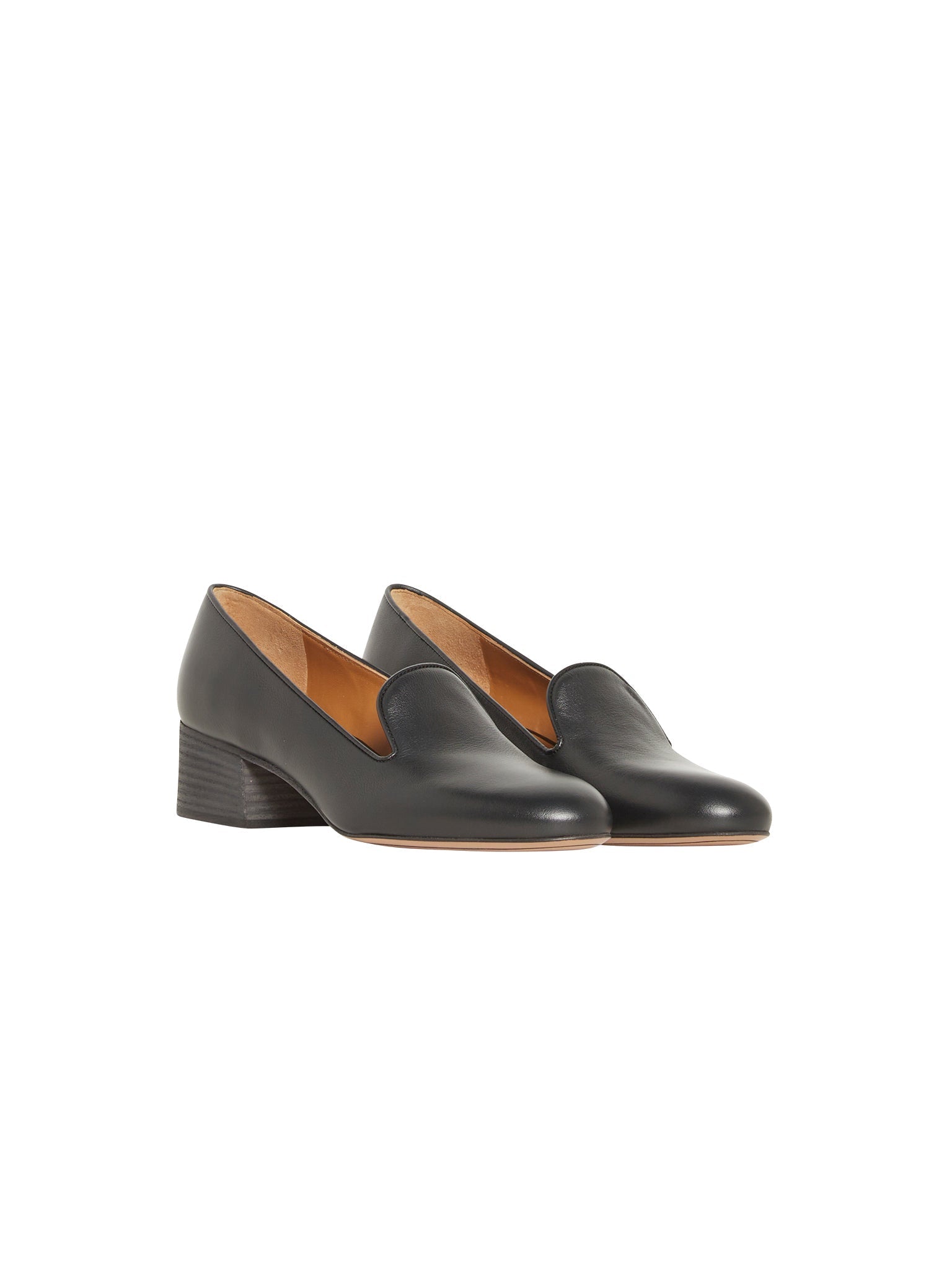 Mocassins en cuir lisse - Noir