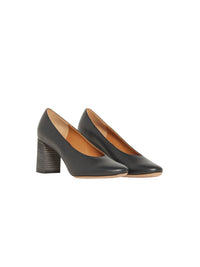 Escarpins en cuir lisse - Noir