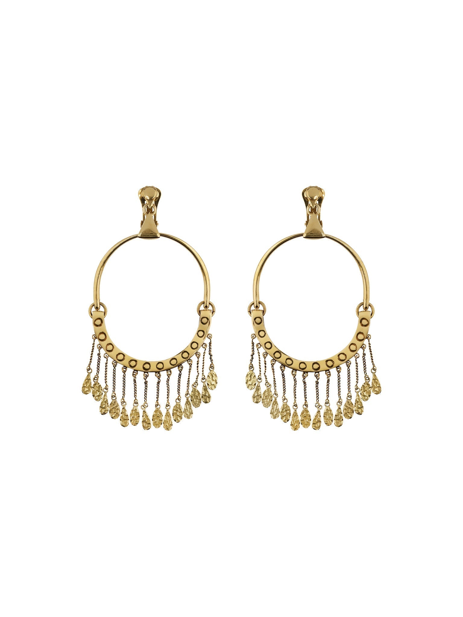 Boucles d'oreilles à clip Quinn en laiton - Golden Brass