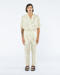 Pantalon Jain à cordon en soie - Yellow
