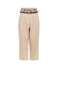 Pantalon Tartan en laine - Camel