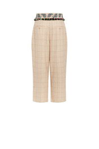 Pantalon Tartan en laine - Camel