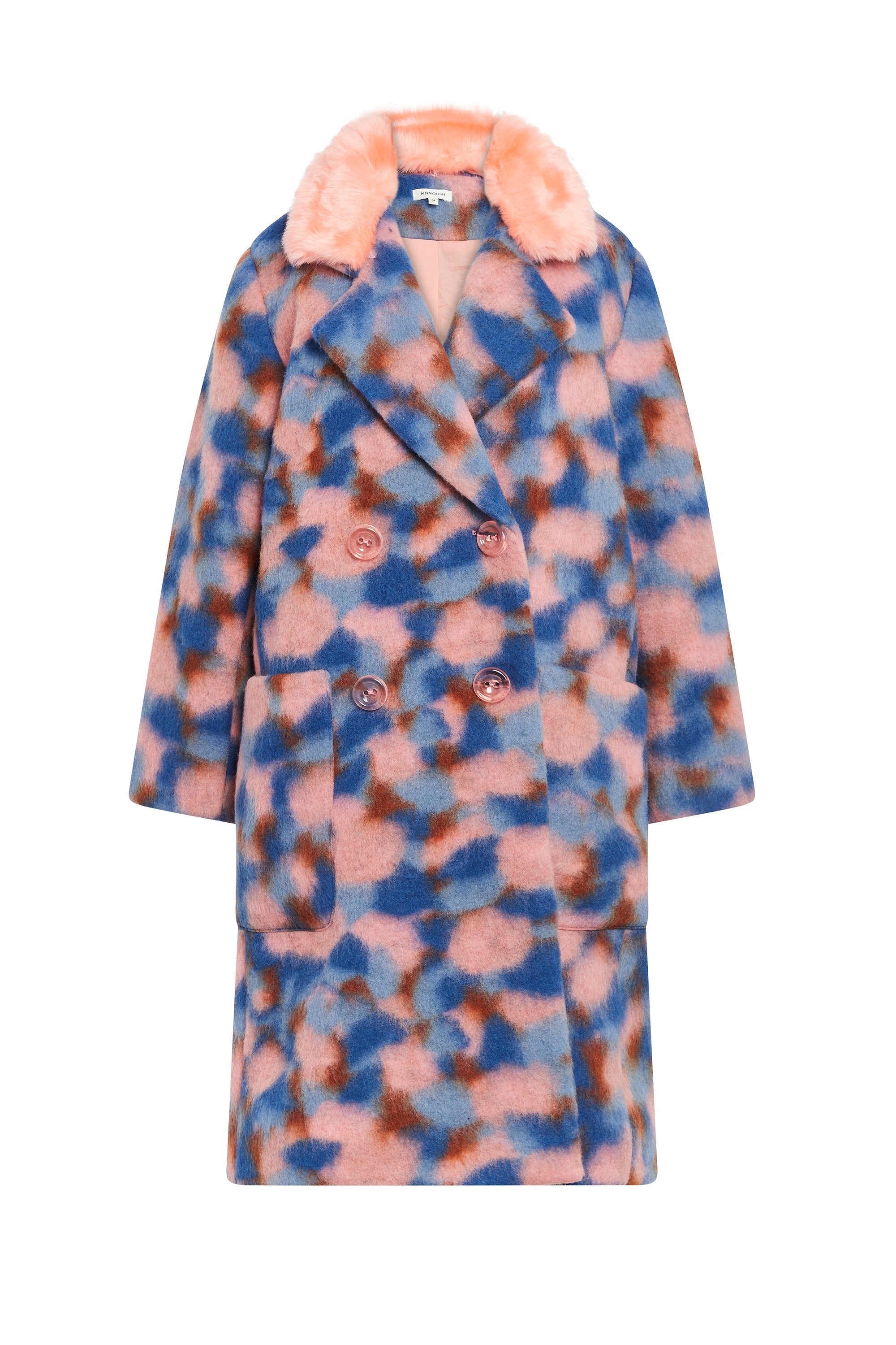 Manteau Camo effet fourrure - Multicolore