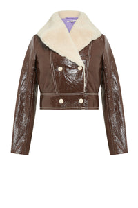 Veste en vinyle - Marron