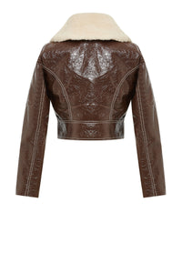 Veste en vinyle - Marron