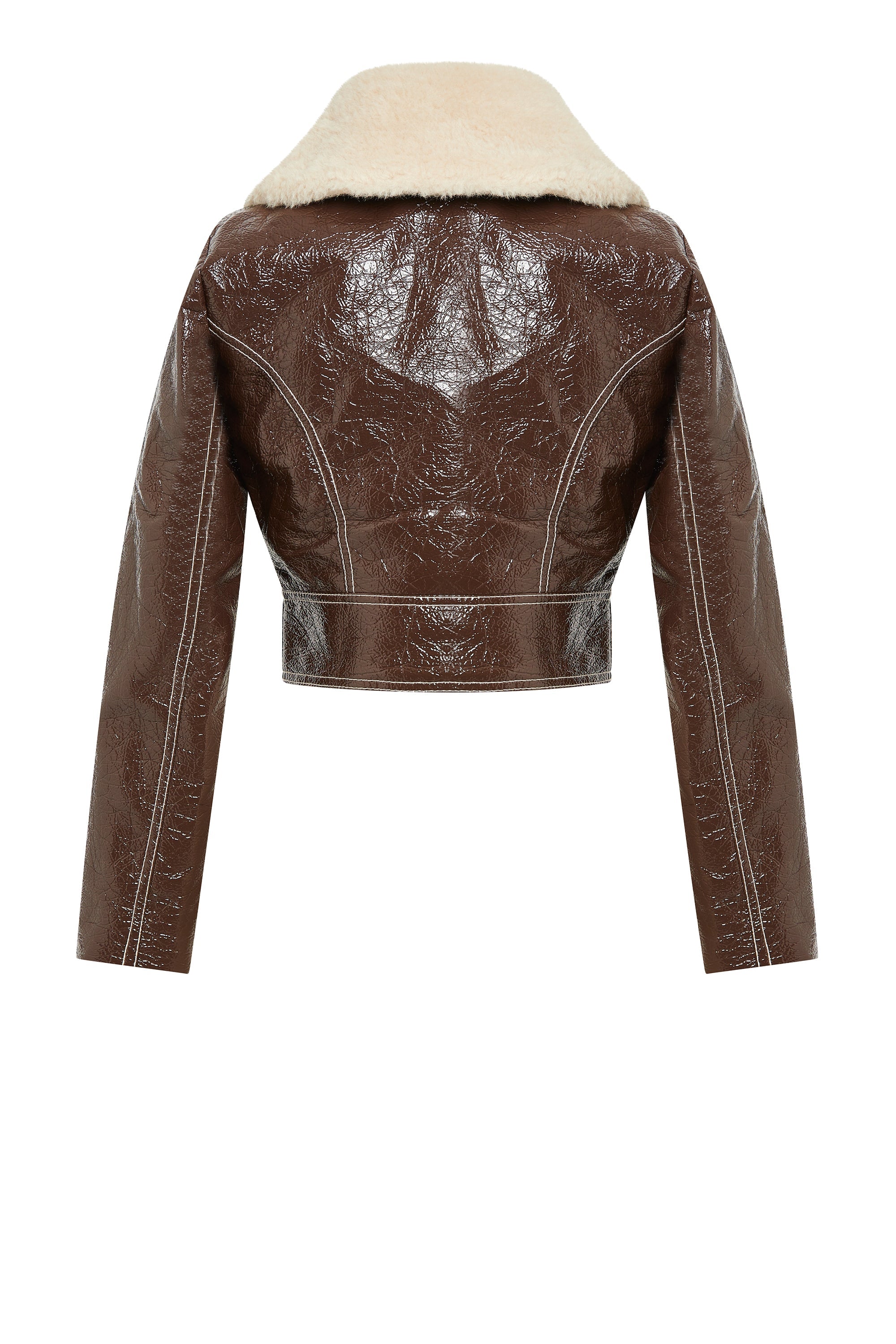 Veste en vinyle - Marron