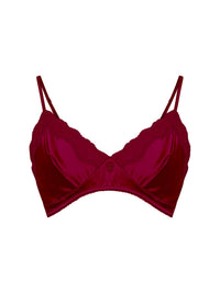 Soutien-gorge triangle Les intemporels en soie - Burgundy & Cuivre