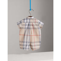 Combinaison en coton à motif Check - Pale Classic Check
