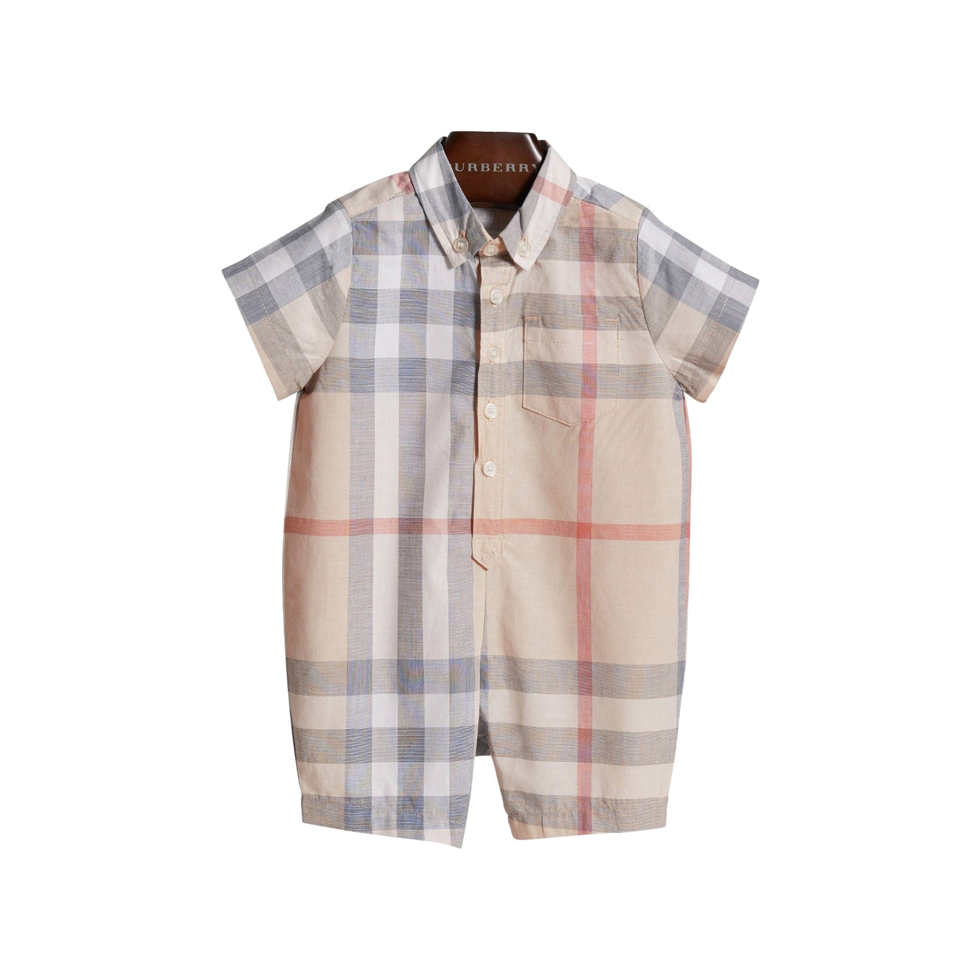 Combinaison en coton à motif Check - Pale Classic Check