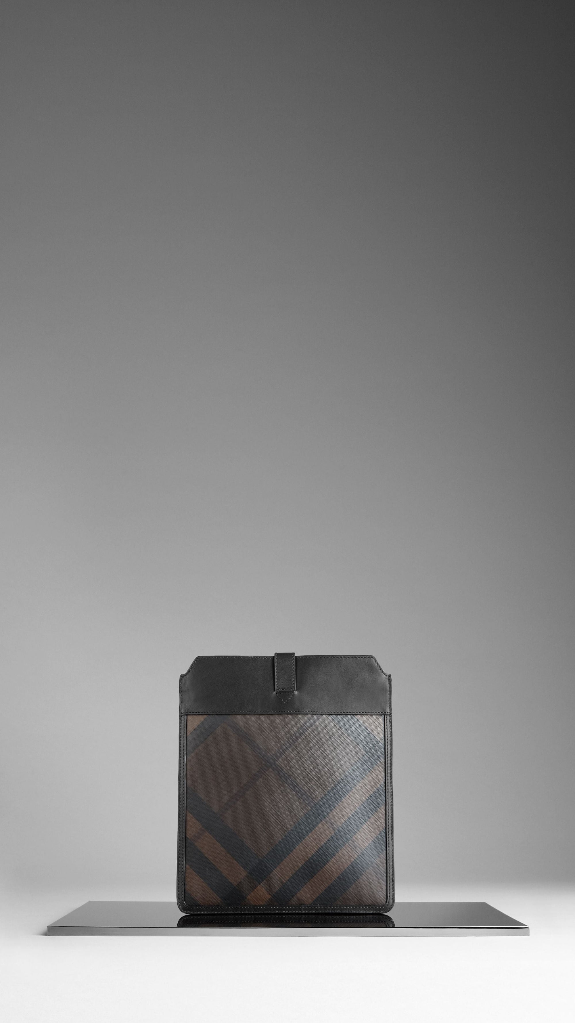 Étui pour iPad à motif smoked check - Black