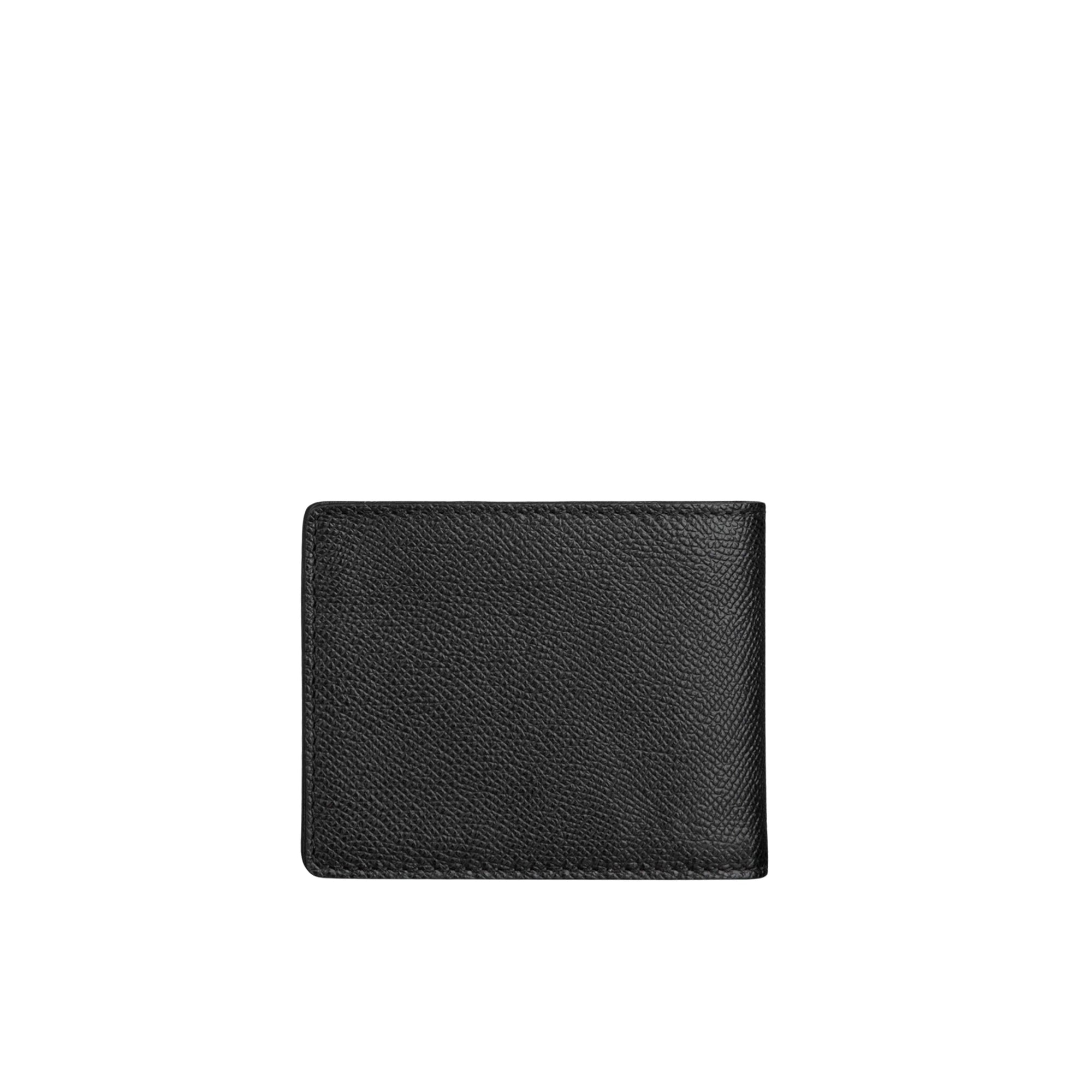 Portefeuille à rabat en cuir à motif London - Black
