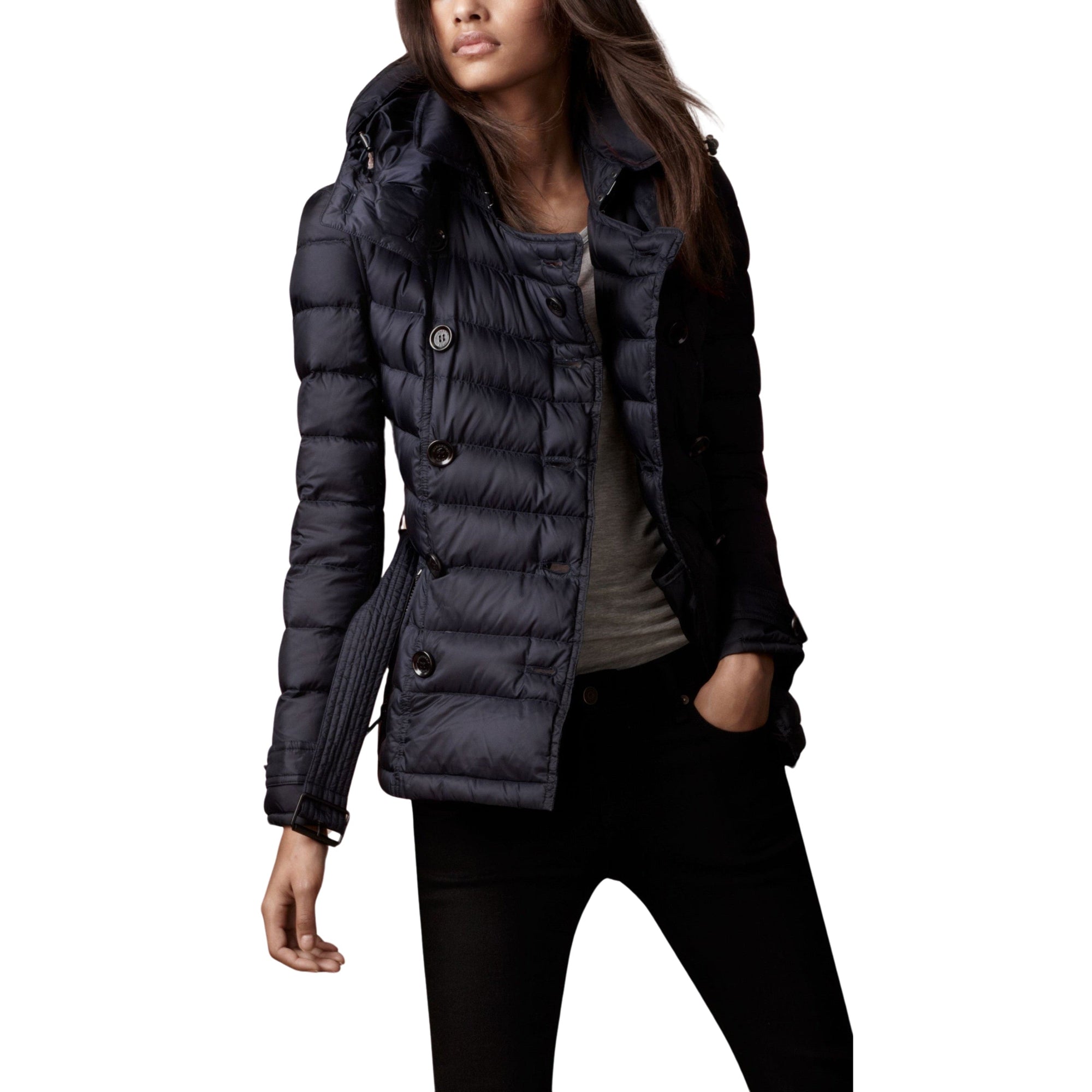 Trench-coat court rembourré en duvet - Ink