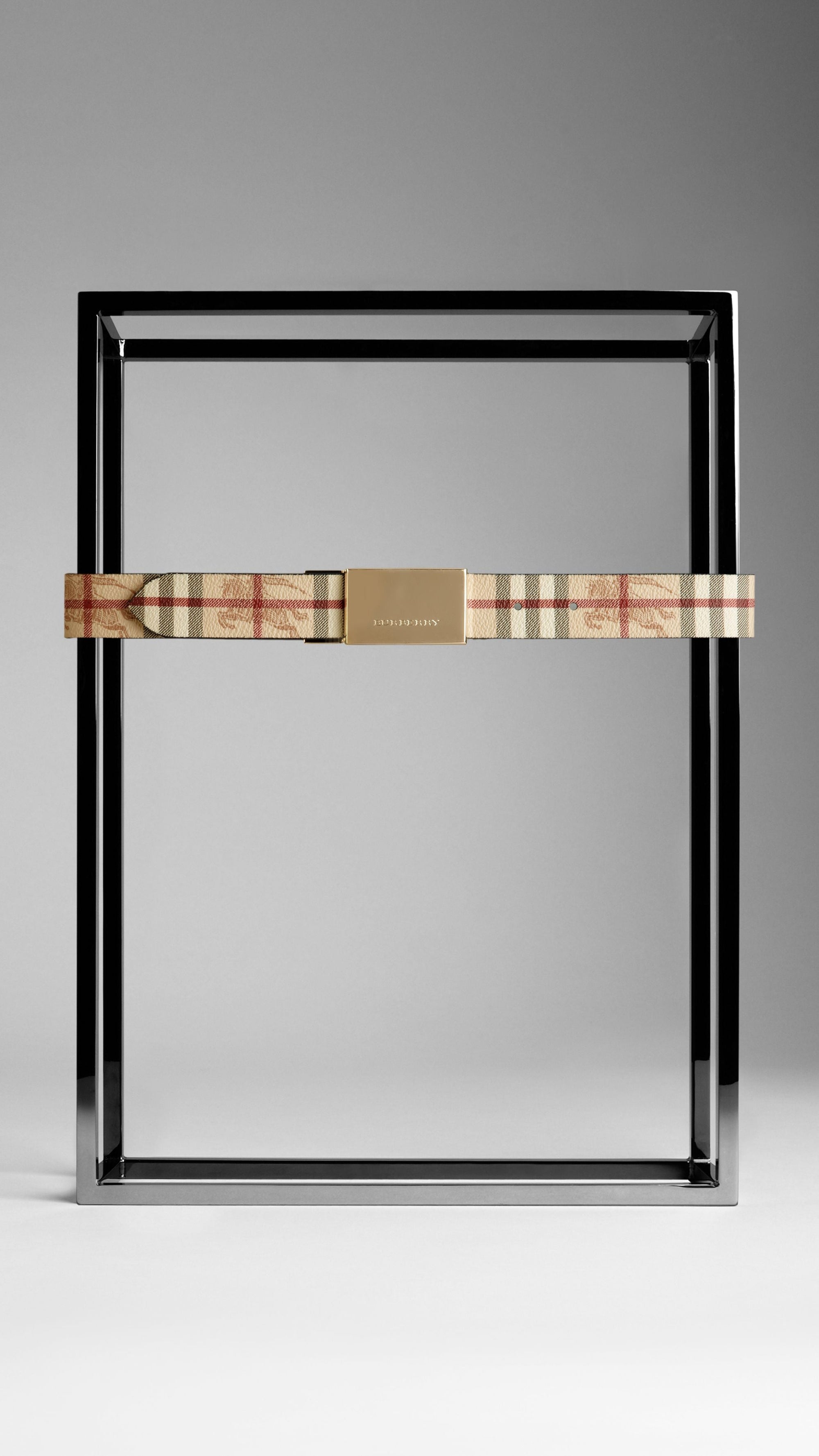 Ceinture en Haymarket à motif check - Black