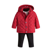 Veste capitonnée à motif check - Military Red